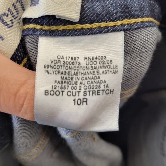 GAP Vintage Y2K Dark Wash Boot Cut Jeans, 10R - Picture 8 of 9